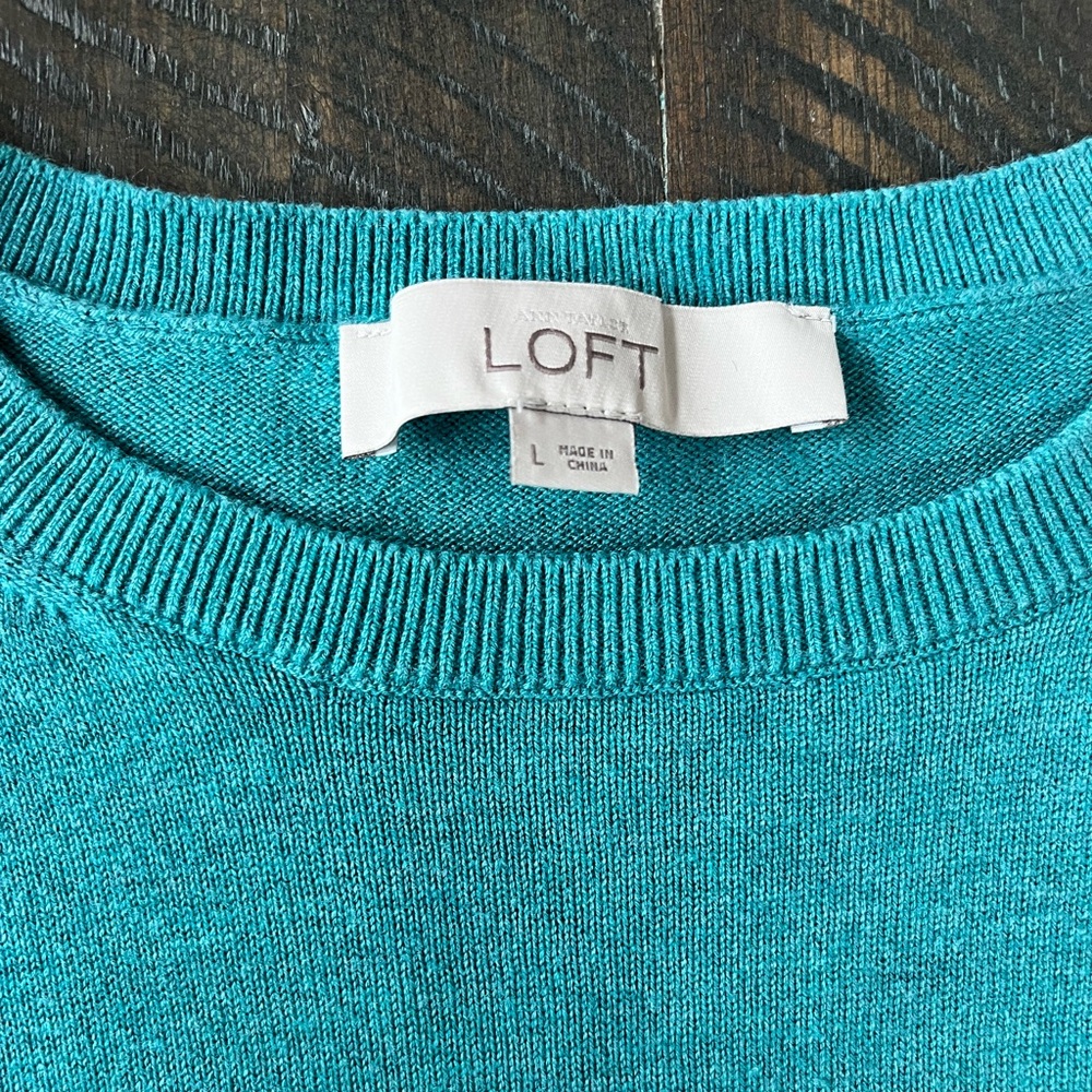 Loft Women's Long Puff Sleeve Basic Solid Sweater… - image 3